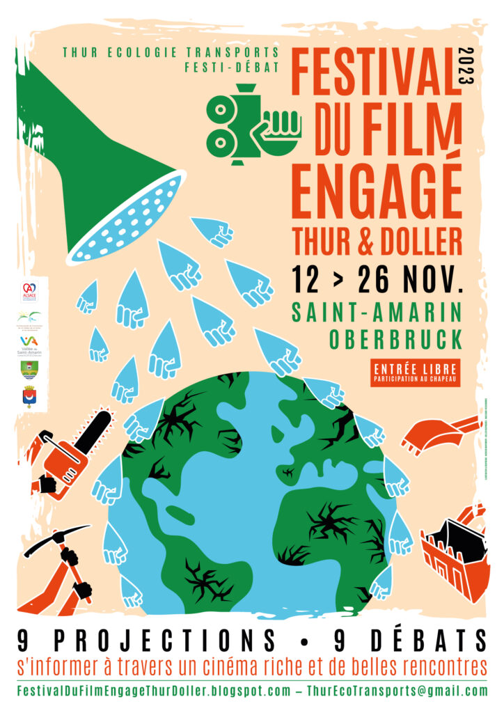 Affiche du Festival du Film Engagé Thur & Doller 2023 - 12 au 26 nov.